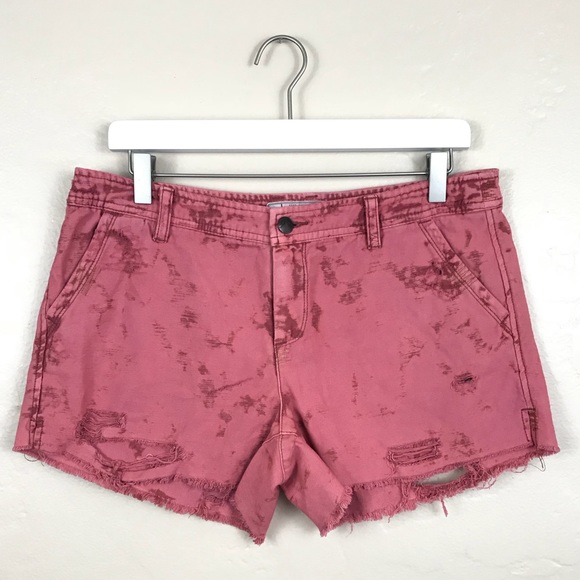 Free People Pants - Free People Distressed Cutoff Red Shorts G6